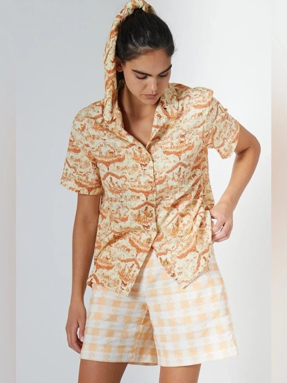 Rachel Antonoff James Camp Shirt Dog Show Toile Worst in Show print Rare kitschy
